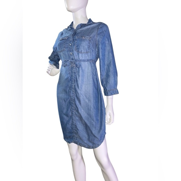 MAMA BEFORE & AFTER DENIM
DRESS Maternity Shirt Dress Size S - Picture 4 of 8